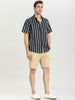 Summer Colorful Striped Short Sleeve Button Shirt