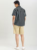 Summer Colorful Striped Short Sleeve Button Shirt