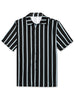 Summer Colorful Striped Short Sleeve Button Shirt