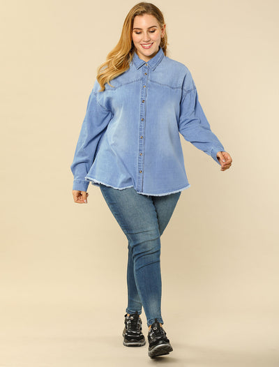 Cotton denim shirt - Woman | MANGO OUTLET Netherlands