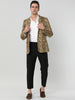 Retro Leopard Printed Luxury Notched Lapel Blazer