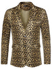 Retro Leopard Printed Luxury Notched Lapel Blazer