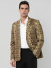 Retro Leopard Printed Luxury Notched Lapel Blazer