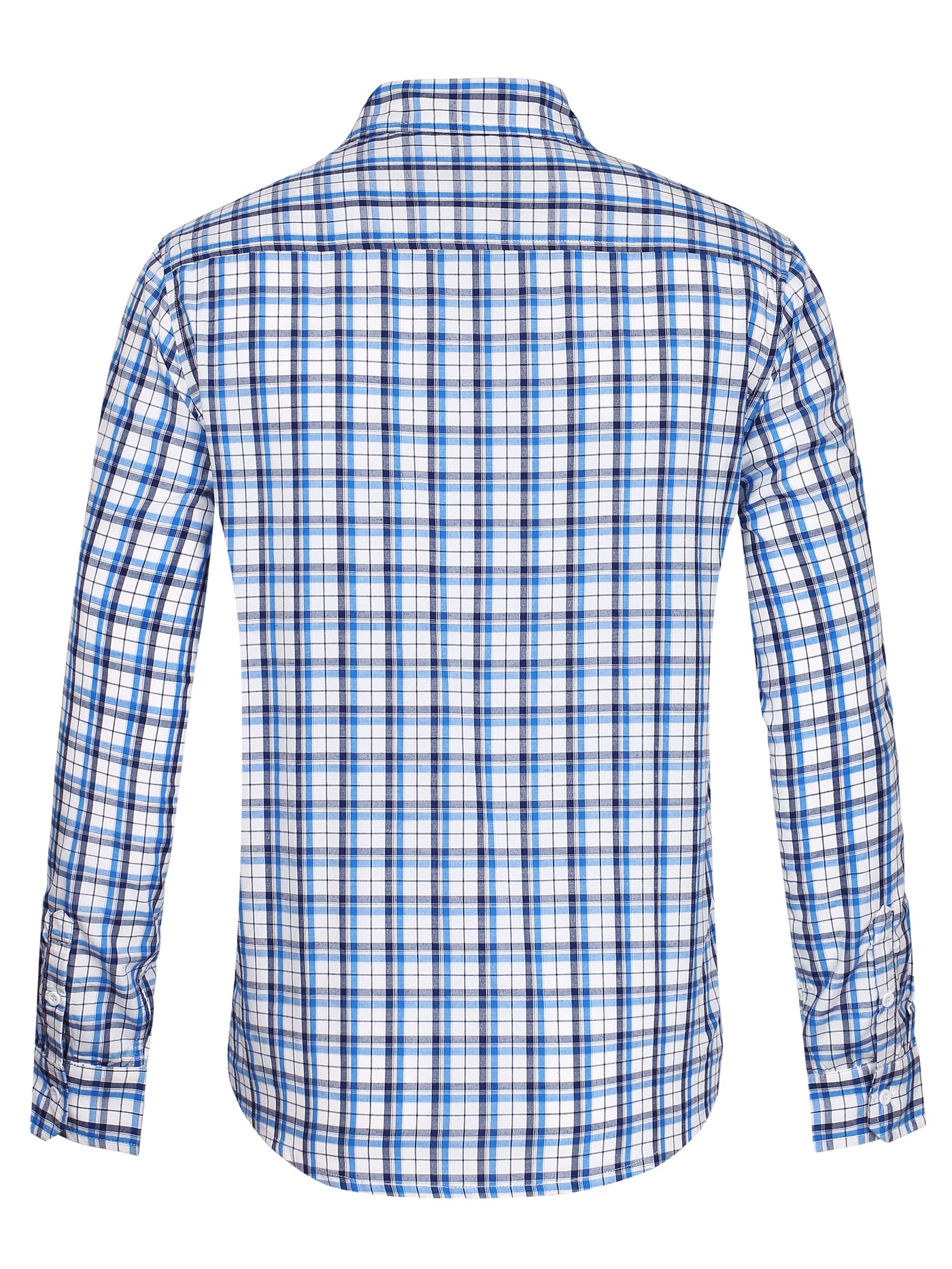 Bublédon Casual Cotton Plaid Button Lapel Long Sleeve Shirts