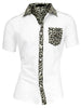 Summer Pocket Short Sleeve Button Floral Print Shirt