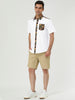 Summer Pocket Short Sleeve Button Floral Print Shirt