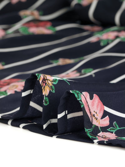 Polyester X Line Floral Short Sleeve Shirt