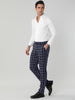 Casual Flat Front Check Business Dress Plaid Pants