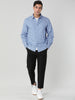 Long Sleeve Aloha Hawaiian Palm Flower Print Shirt