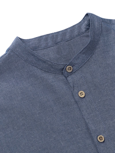 Casual Washed Cotton Long Sleeve Button Shirt