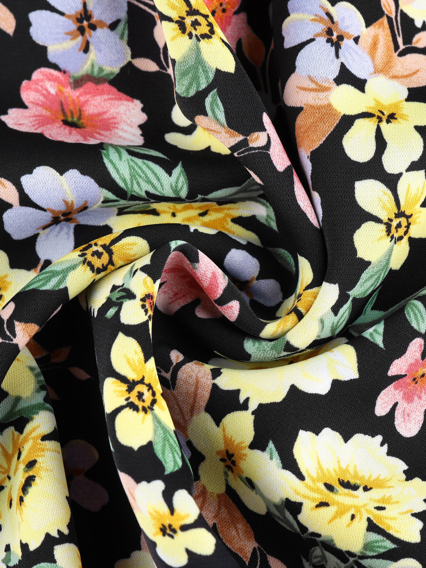Bublédon A Line Polyester Capri Floral Natural Waist Shorts