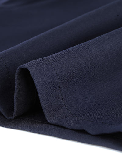 A Line Polyester Capri Natural Waist Shorts