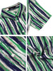 Summer Button Short Sleeve Colorful Striped Shirt