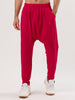 Solid Color Elastic Waist Slant Pockets Harem Pants