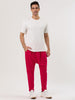 Solid Color Elastic Waist Slant Pockets Harem Pants