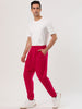 Solid Color Elastic Waist Slant Pockets Harem Pants