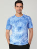 Chic Knit Tie Dye Round Neck Short Sleeve T-shirt