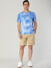 Chic Knit Tie Dye Round Neck Short Sleeve T-shirt