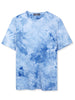 Chic Knit Tie Dye Round Neck Short Sleeve T-shirt