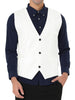 V Neck Sleeveless Two Pockets Button Solid Vest