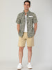 Cotton Relax Fit Leopard Short Sleeve Shirt