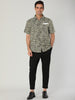 Cotton Relax Fit Leopard Short Sleeve Shirt