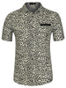 Cotton Relax Fit Leopard Short Sleeve Shirt