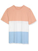 Color Block Striped Round Neck Short Sleeve T-shirt