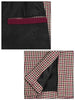 Smart Casual Notched Plaid Panel Button Blazer