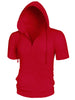 Lightweight Solid Color Zip Up Short Sleeve Hoodies