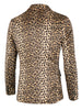 Retro Leopard Printed Luxury Notched Lapel Blazer