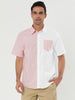 Casual Summer Button Cotton Patchwork Print Shirt