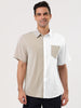 Casual Summer Button Cotton Patchwork Print Shirt