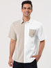 Casual Summer Button Cotton Patchwork Print Shirt