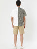 Casual Summer Button Cotton Patchwork Print Shirt