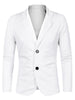 Classic Notched Lapel Solid Long Sleeve Knit Blazer