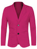 Classic Notched Lapel Solid Long Sleeve Knit Blazer
