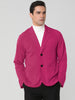 Classic Notched Lapel Solid Long Sleeve Knit Blazer