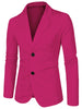 Classic Notched Lapel Solid Long Sleeve Knit Blazer
