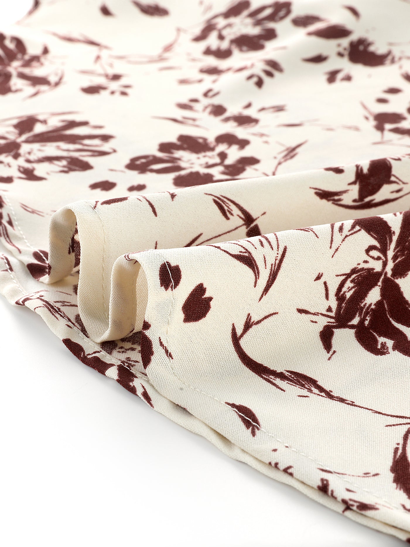 Bublédon Polyester X Line Floral Ruffle Neck Wrap Peplum