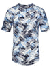 Chic Tropical Print Round Neck Short Sleeve T-shirt
