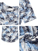 Chic Tropical Print Round Neck Short Sleeve T-shirt