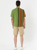 Summer Vertical Stripe Patchwork Lapel Button Shirts