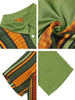 Summer Vertical Stripe Patchwork Lapel Button Shirts