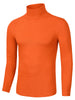 Casual Solid Turtleneck Pullover Long Sleeve Shirt