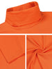 Casual Solid Turtleneck Pullover Long Sleeve Shirt