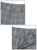 Casual Flat Front Check Business Dress Plaid Pants