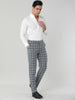 Casual Flat Front Check Business Dress Plaid Pants