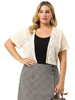 Spandex H Line Allover Short Sleeve Bolero