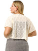Spandex H Line Allover Short Sleeve Bolero